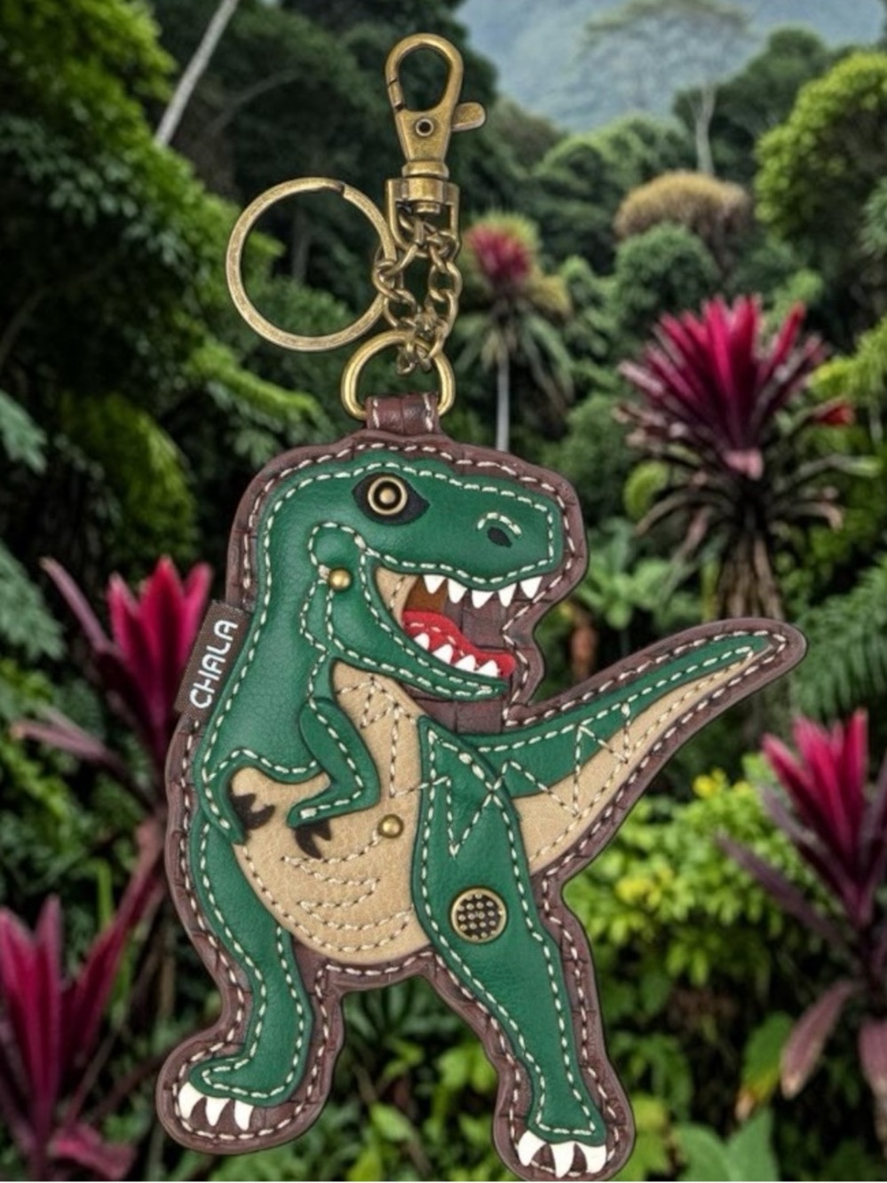 Chala T-Rex bag charm coin purse key fob keychain NWT HARD TO GET